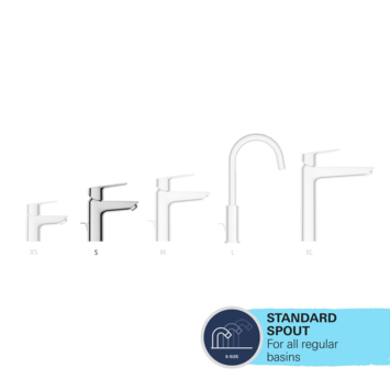 Grohe wastafelkraan Start S-size QuickFix mat zwart