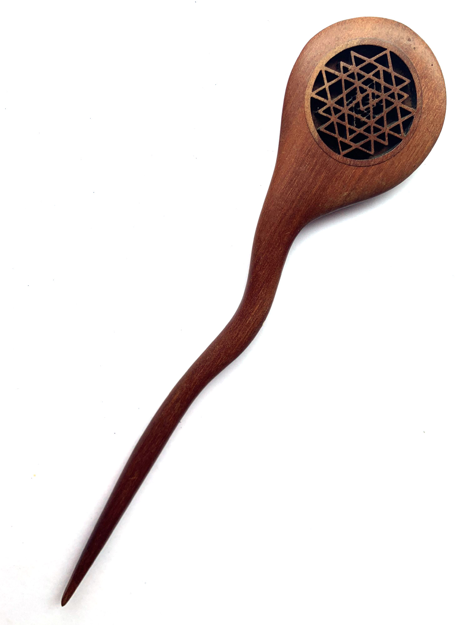 Haarnadel 'Sacred Geometry' aus Holz, L 17 cm, B 4 cm, H 0,7 cm günstig bestellen