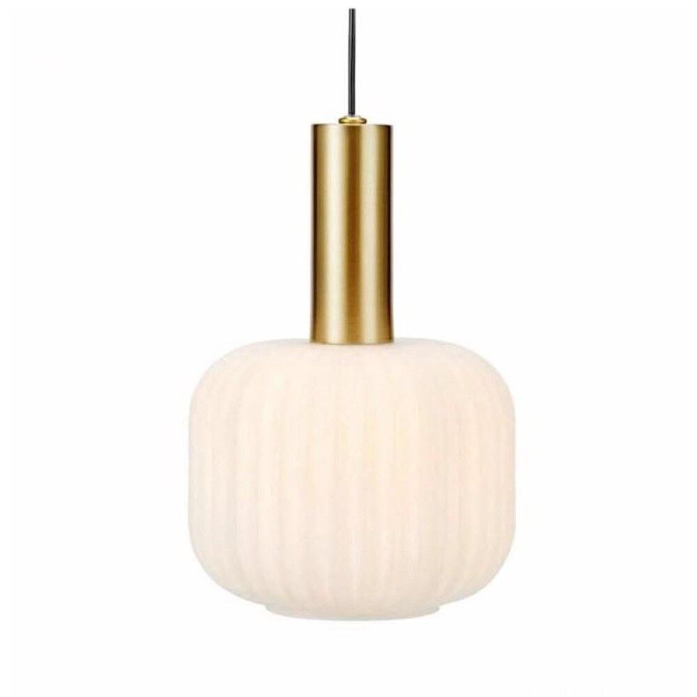 TAKLAMPE MARKSLÖJD SOBER 15CM HVIT/MESSING
