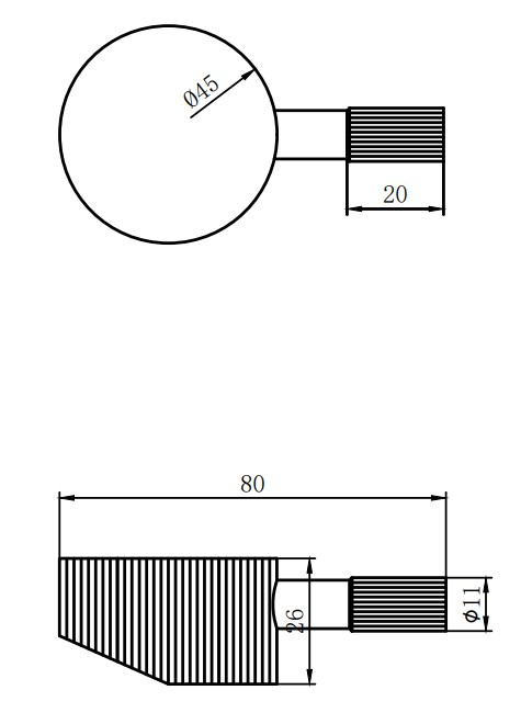 Saniclear Talpa Stripes hendel voor Matrix wastafelkraan (SK11753)