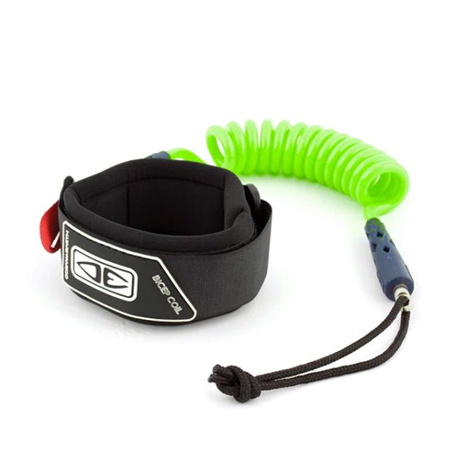 Ocean and earth Leash bodyboard Biceps coiled corde Black