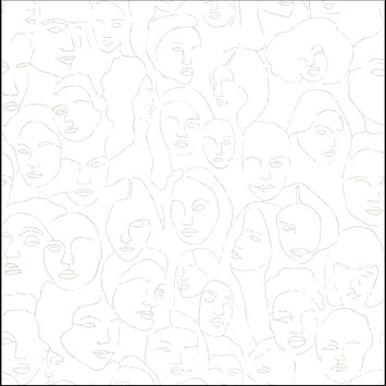 vtwonen fotobehang faces (dessin 107859)