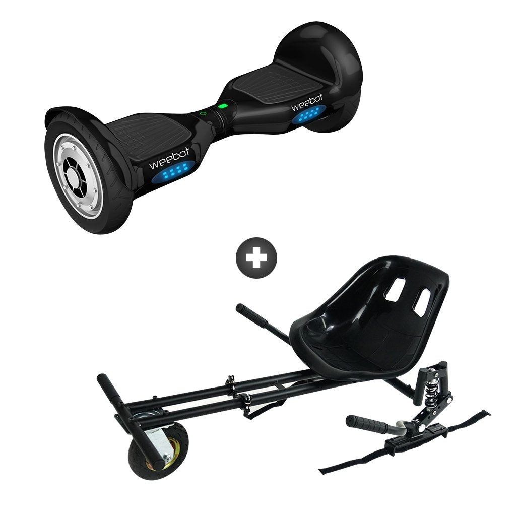 Pack Hoverkart + Hoverboard 4x4 Noir - 10 Pouces