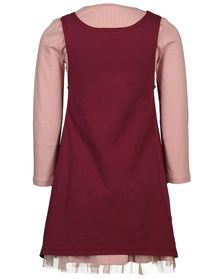 Jersey-Kleid TINY DOTS mit Wendepailletten in berry