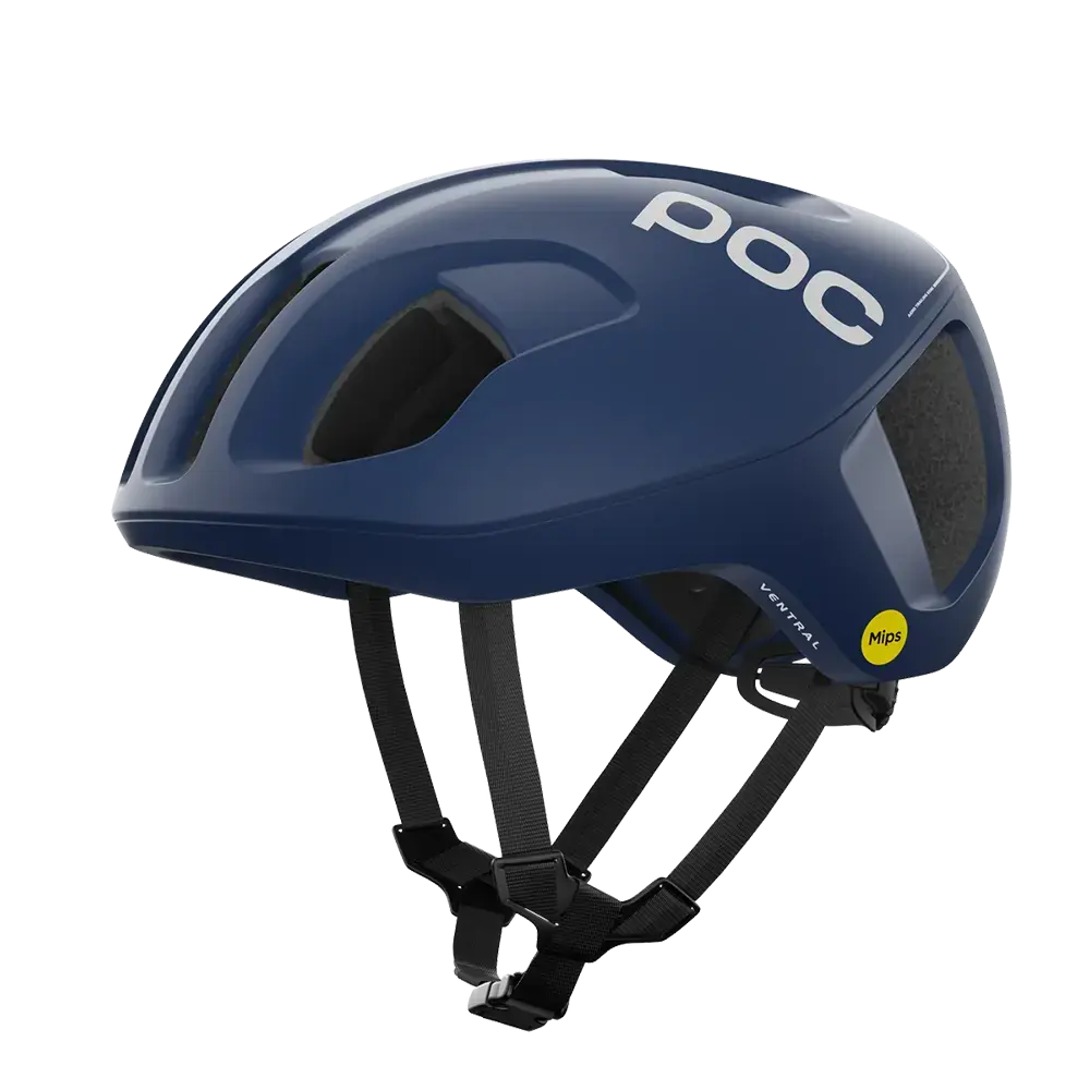POC Ventral MIPS Race Fietshelm Mat Blauw/Wit