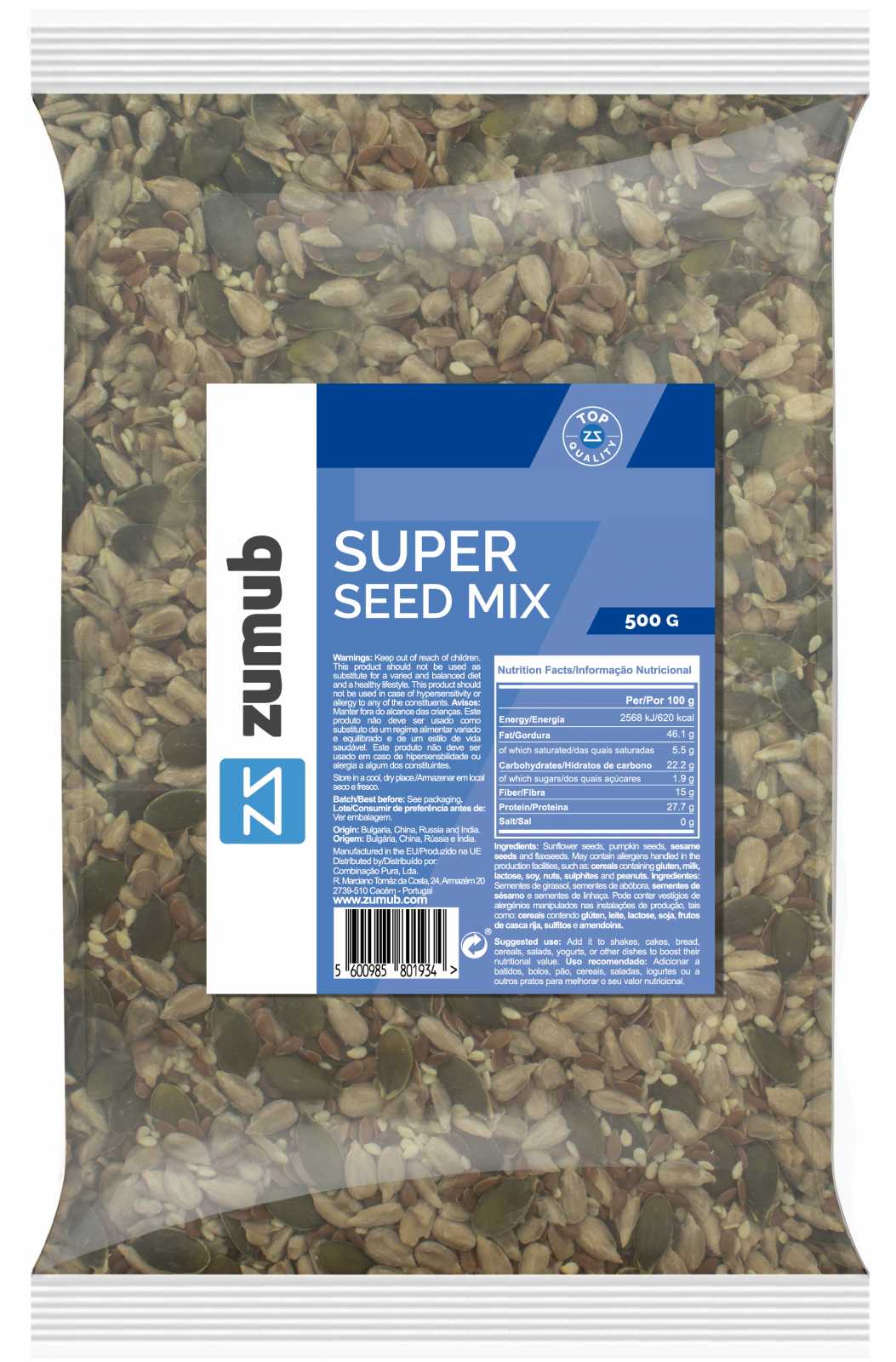 Zumub Zumub Super Seed Mix 125g - Oportunidade
