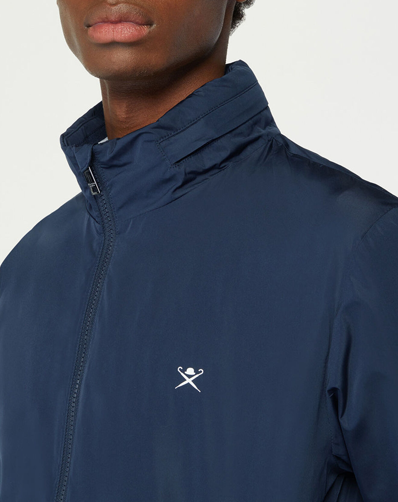 Hackett London Coupe-Vent Hood Logo bleu