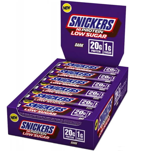 Barres énergétiques MARS PROTEIN SNICKERS DARK LOW SUGAR HIGH PROTEIN BAR DARK CHOCOLATE X12 UNICOLORE