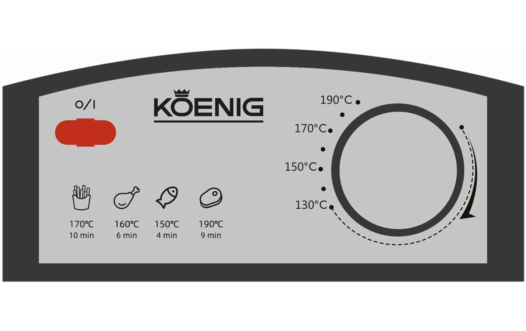 KOENIG Fritteuse »Inox, 1 kg« 2000 W