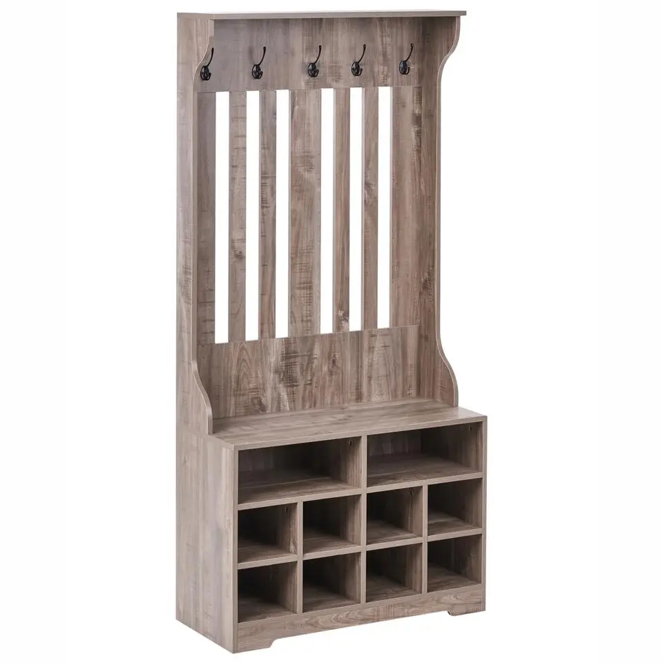 DENILIQUIM - Schoenenkast - Donkerbruin - Hout