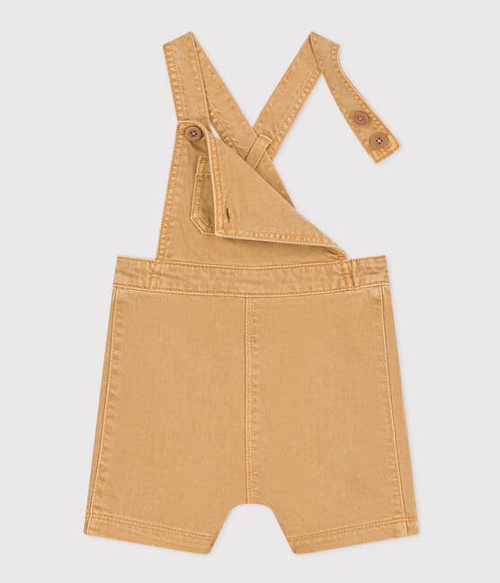 Salopette courte en denim de couleur bébé