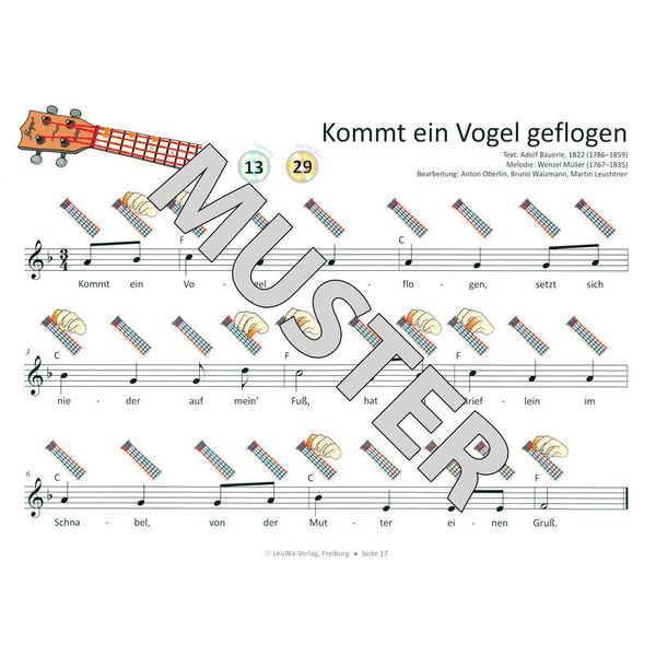 LeuWa-Verlag 16 Kinderlieder Ukulele Band 1