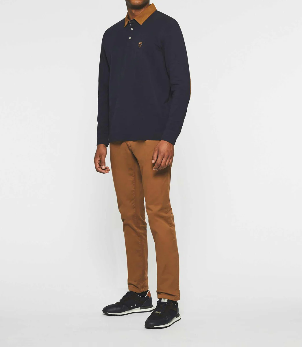 Polo manches longues marine NARA