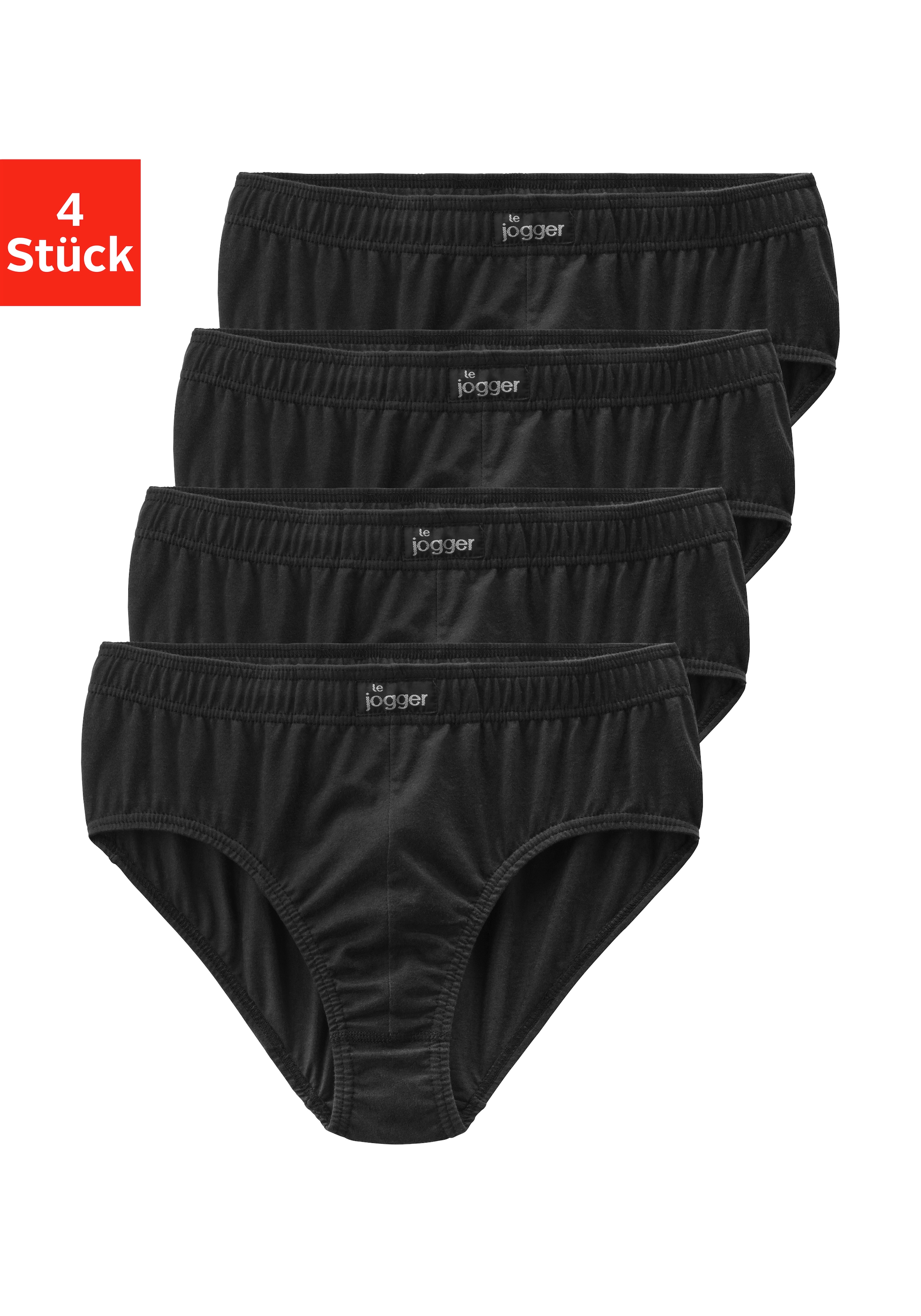 le jogger® Slip Packung, 4 Stk. tlg., aus angenehm weicher Baumwoll-Qualität