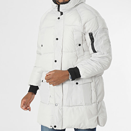 Doudoune Capuche Longue Blanc