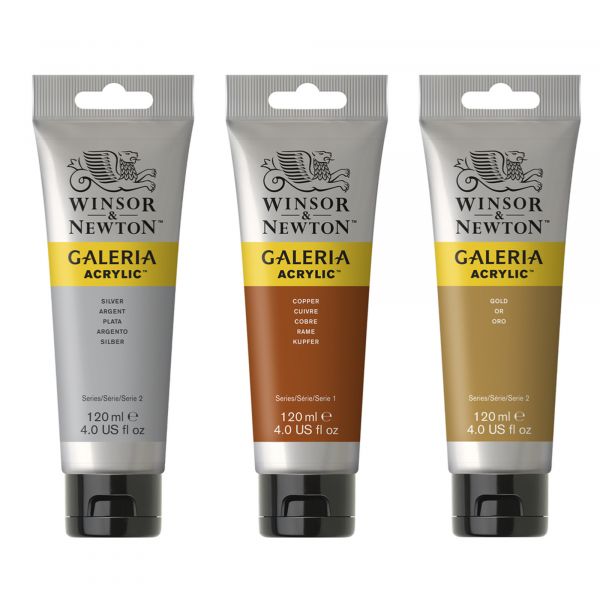 Winsor & Newton Acrílico Galeria, 120 ml Ouro (283) Saco 120 Mililitros