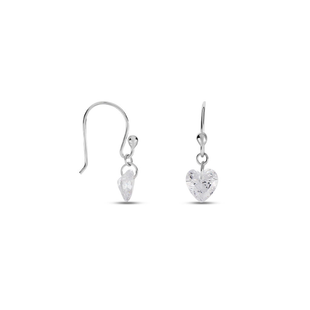 Boucles D'oreilles Pendantes Argent Blanc Sopher Oxydes De Zirconium