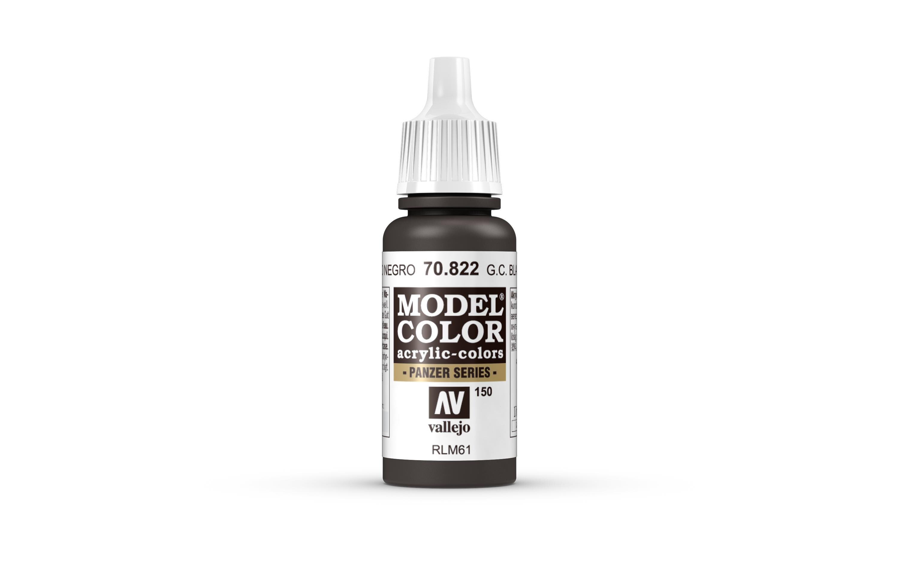 Acrylfarbe Matt, Deutsches Schwarzbraun 17 mlModel Color German Black Brown