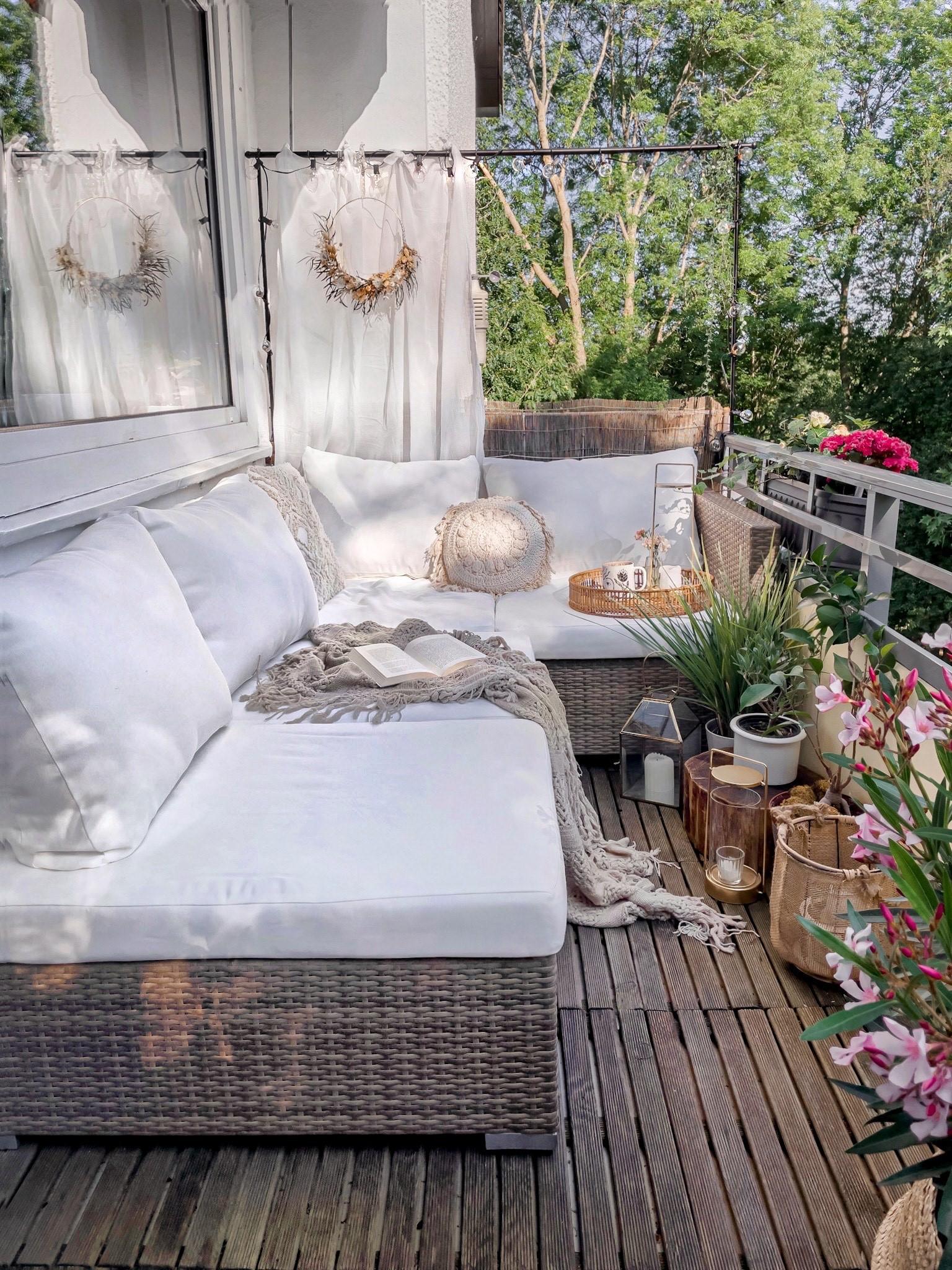 Loungeset met tafel 2-zits NOTO modulair PE rotan Lichtbruin