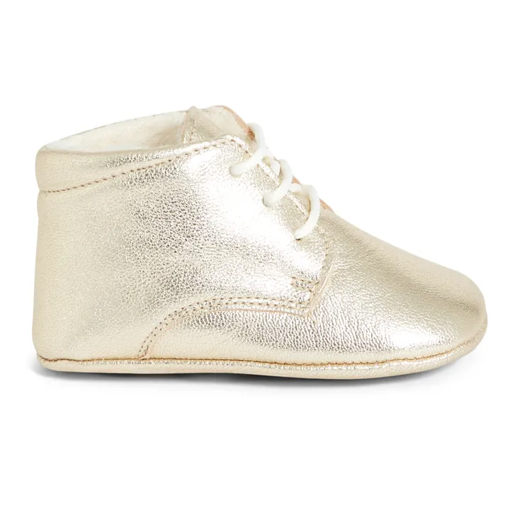 Poppée Chaussons Mini First Fourrés | Argenté