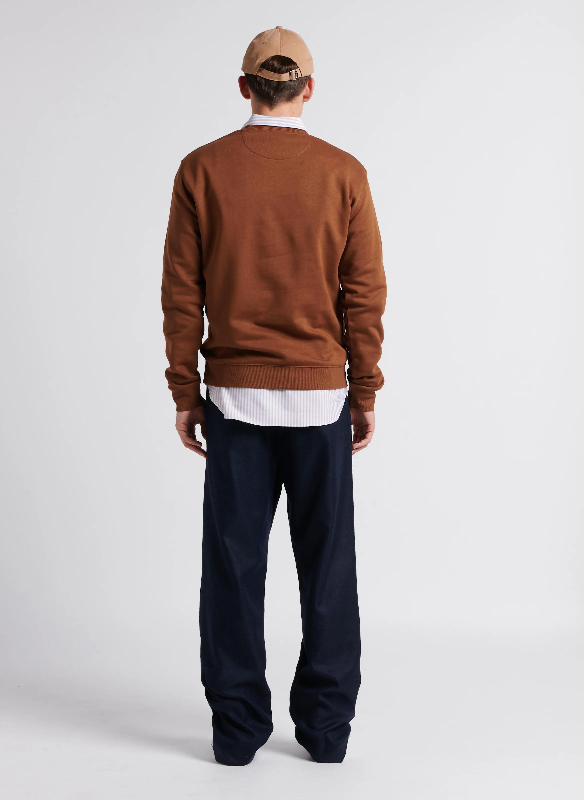 KYLE CHEVIOT - Pantalon droit en laine mélangée| Bleu