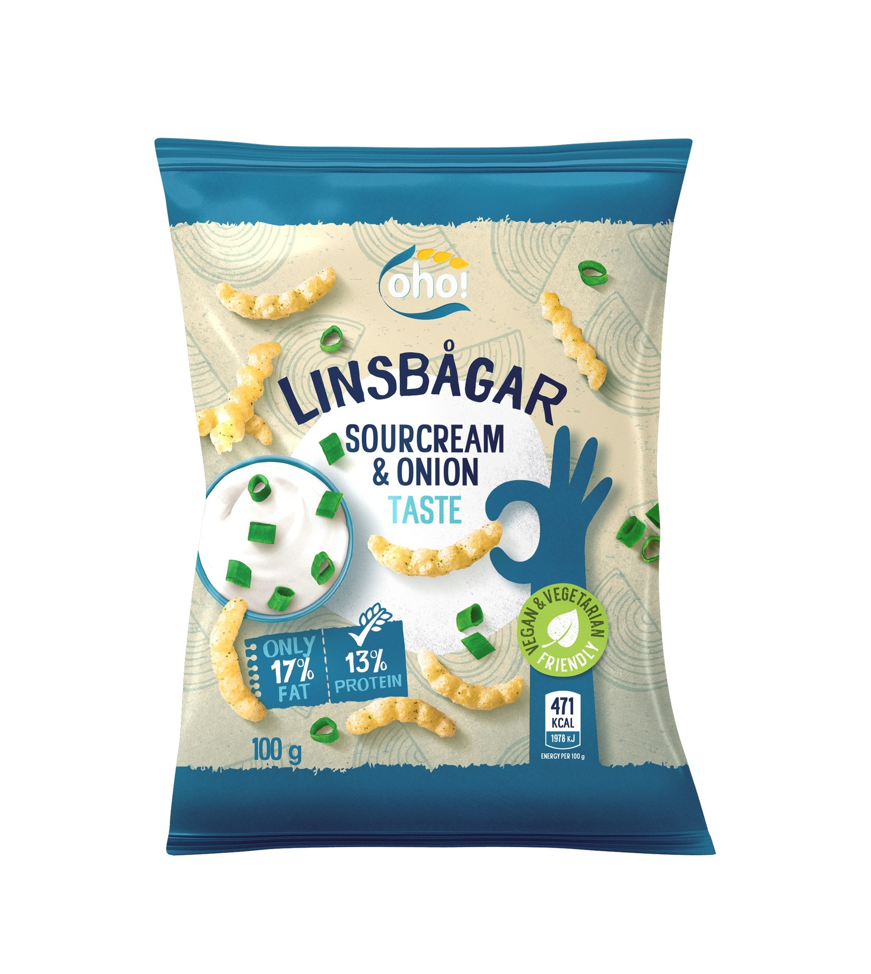 Linsesnacks Sour Cream & Onion 100g