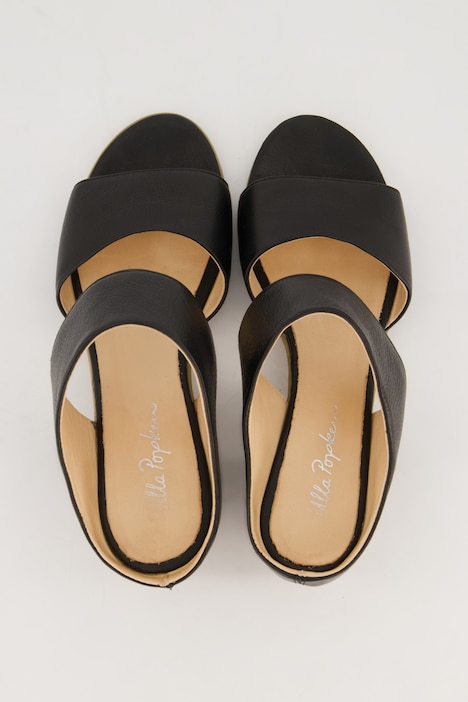 Leder-Sandaletten, offene Ferse, Weite H