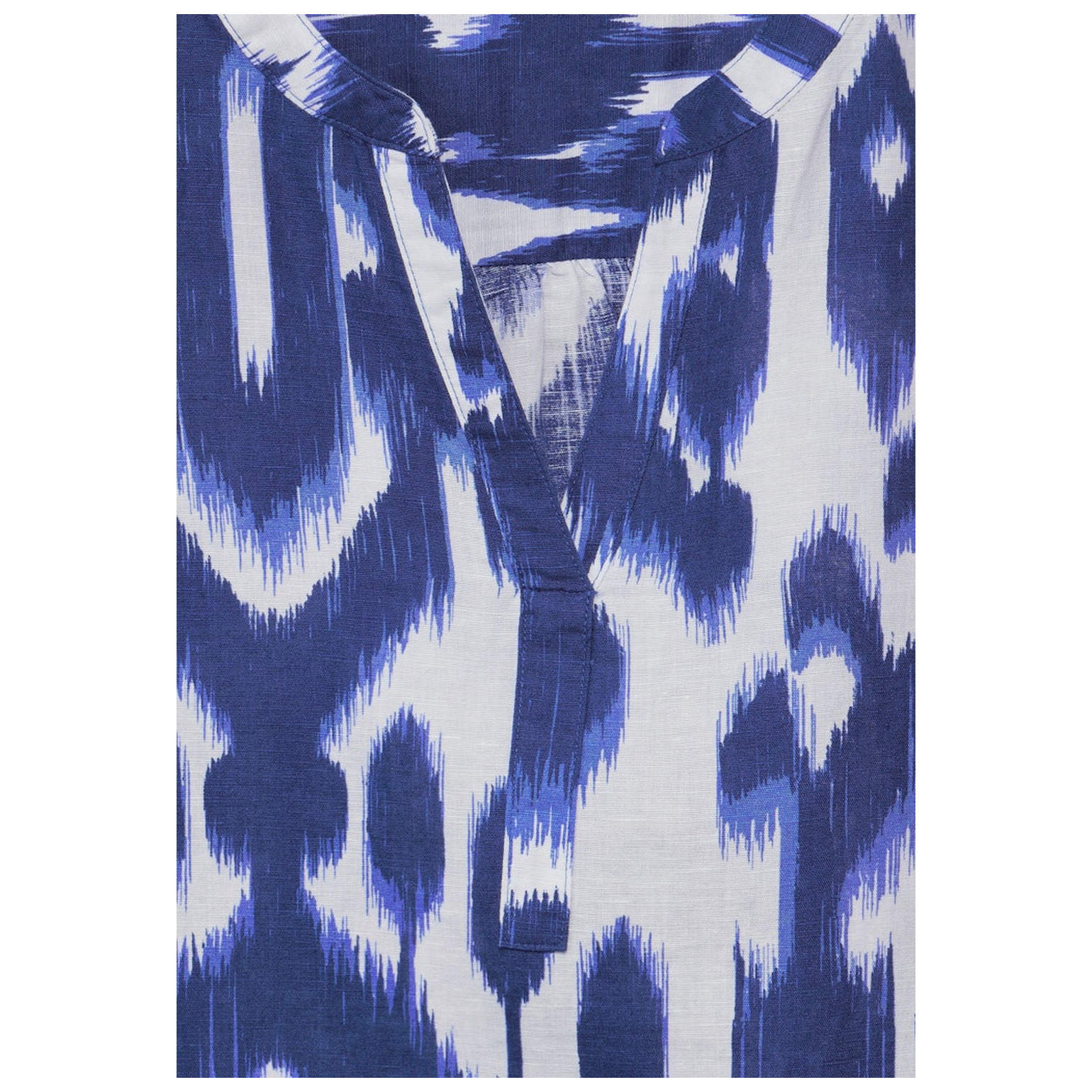 Street One LS_Printed splitneck blouse w