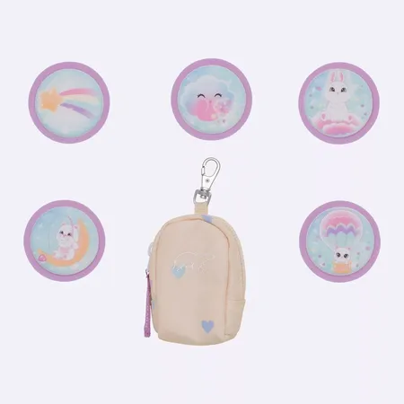 Beckmann Mini Rucksack mit Buttons, Yellow Heart