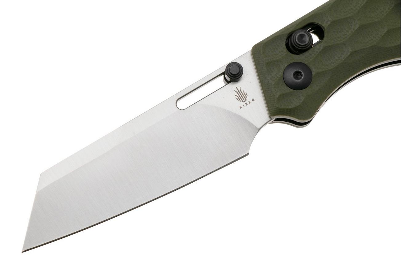 Kizer Vanguard Task V3641C3 Satin 154CM, Green G10, zakmes, Nick Consoli design
