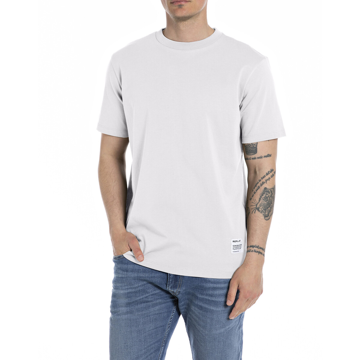 REPLAY<br>Camiseta com gola redonda