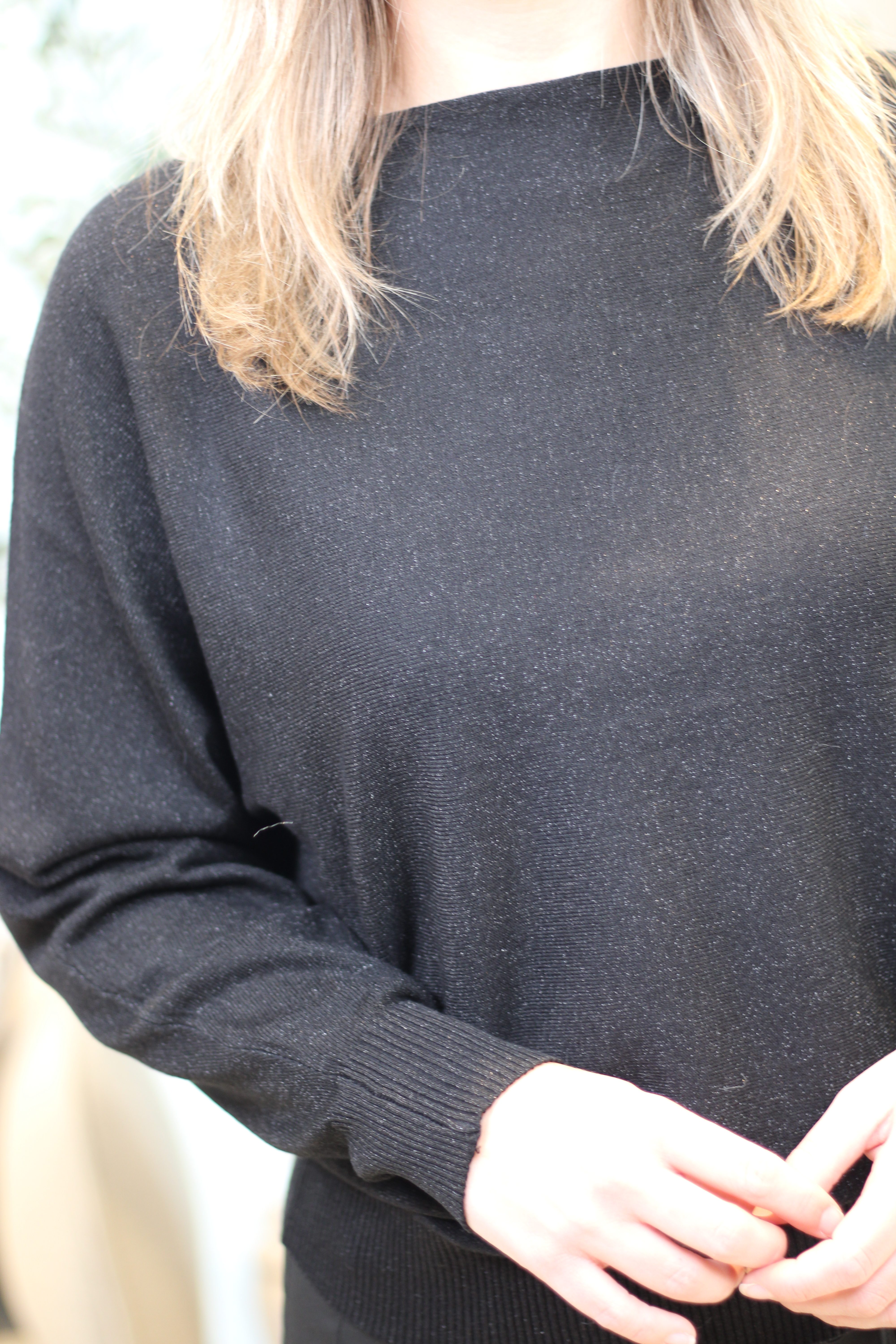 Culture - Fay Batwing Jumper - Black