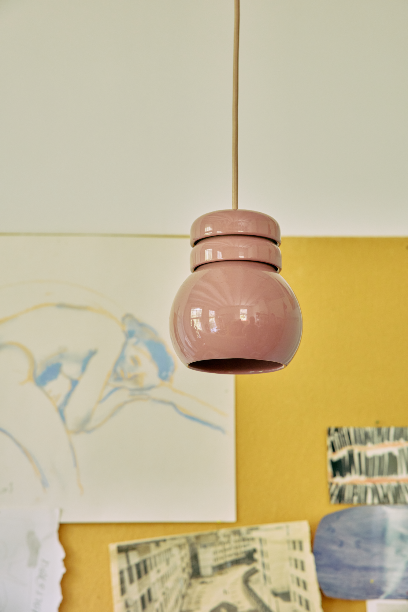 Hanglamp Bulb blush