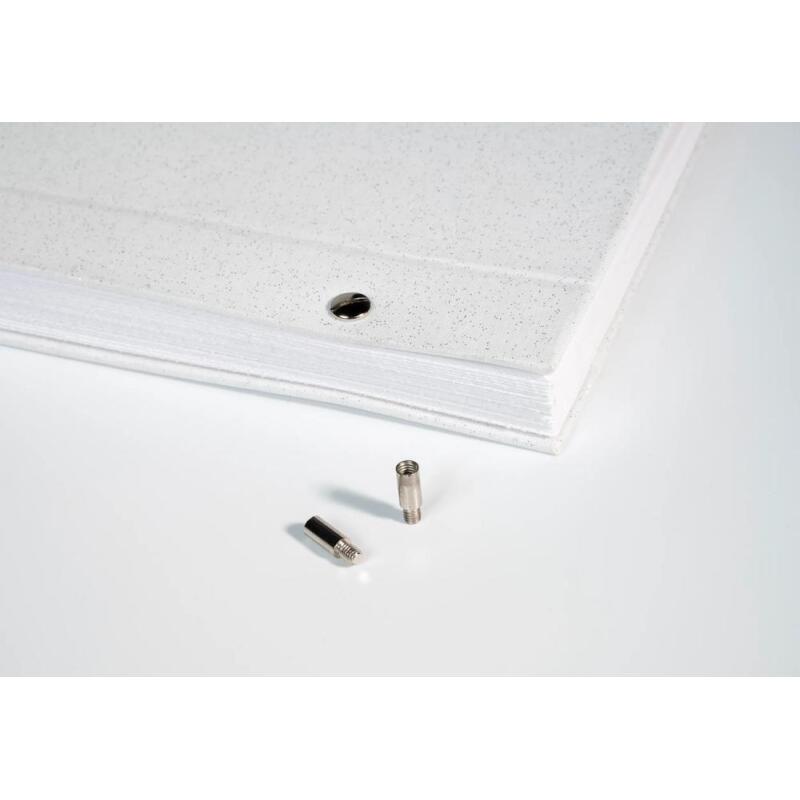 Sachet de 10 Recharges pour album à vis pages blanches - 29x37 cm - Blanc