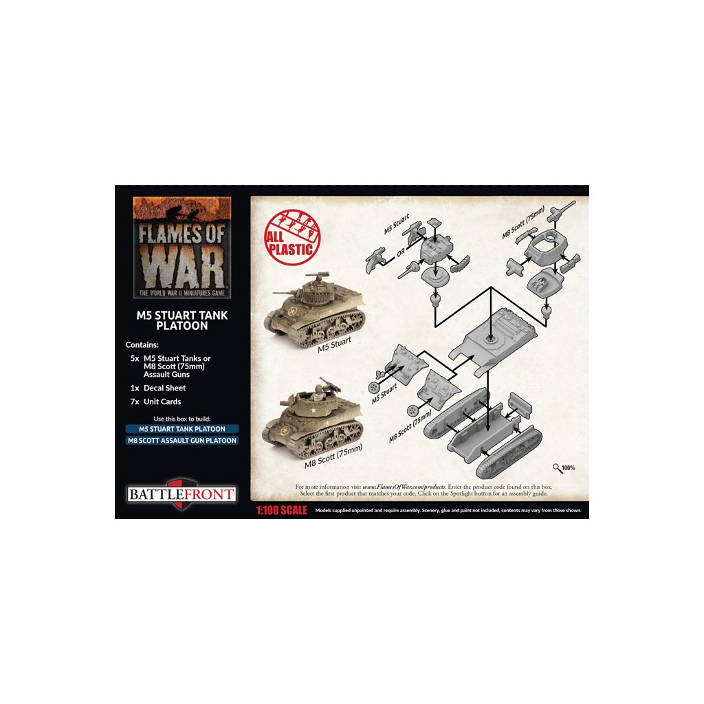 Flames of War -M5 Stuart Light Tank Platoon