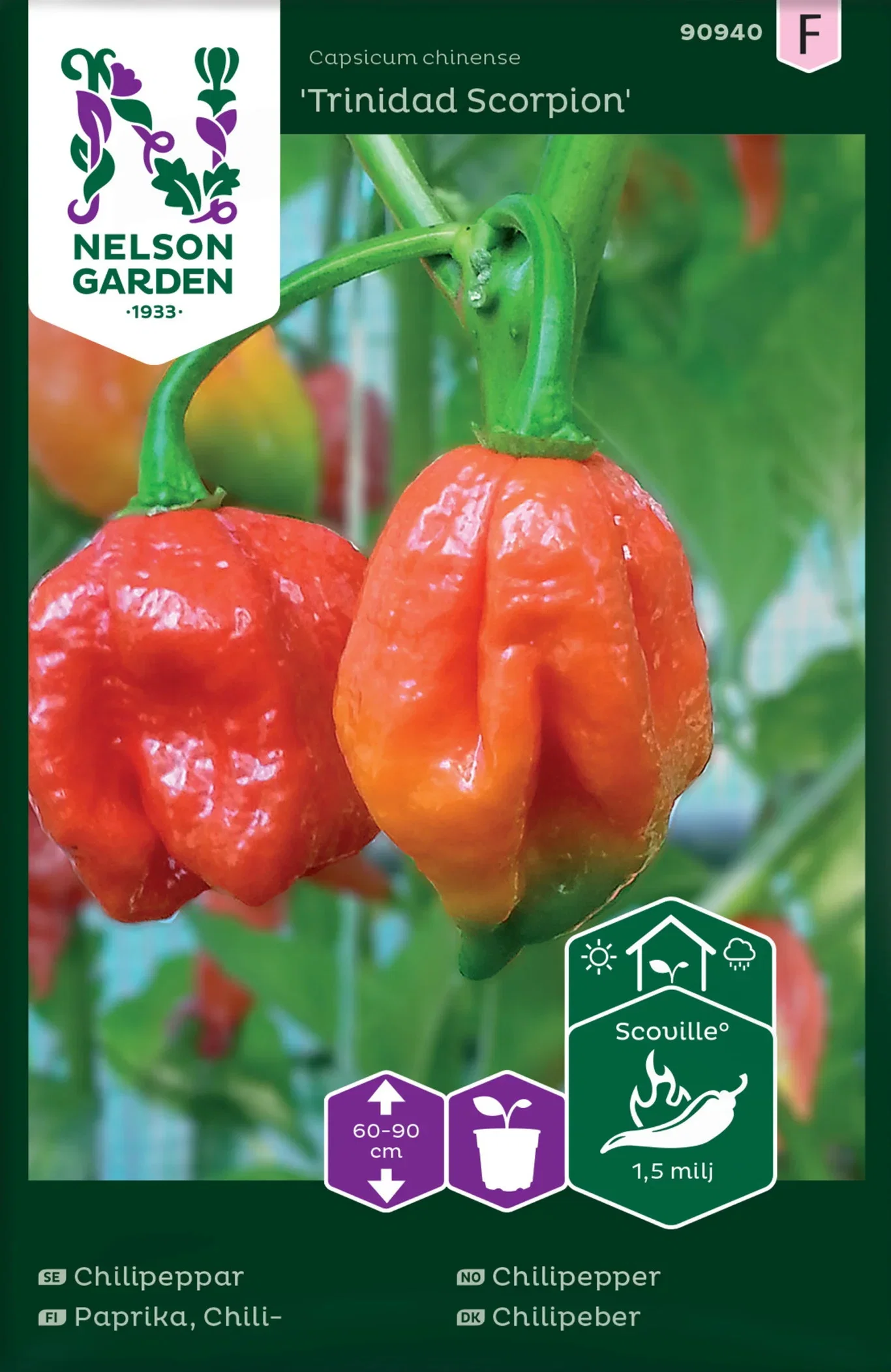 Capsicum chinense 'Trinidad Scorpion' Chilipepper  'Trinidad Scorpion'