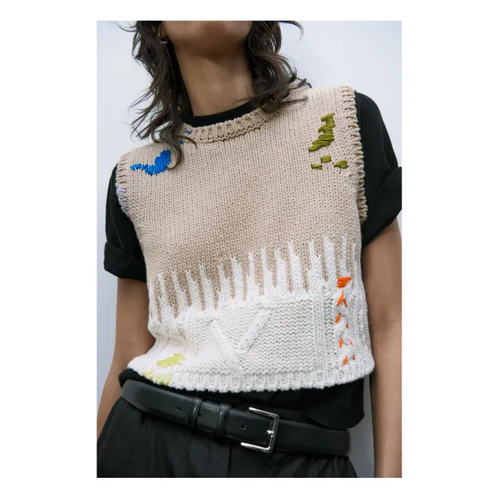 Cordera Pull Sans Manches | Beige