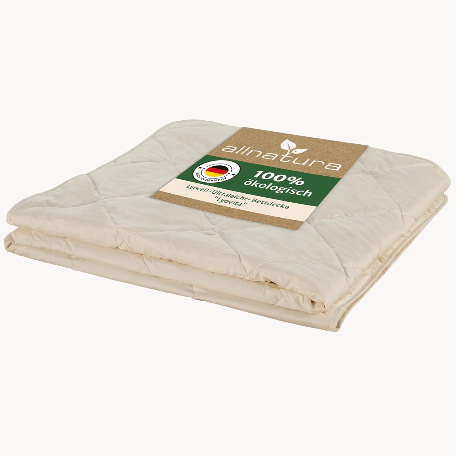 allnatura Lyovita Lyocell leicht-Bettdecke 135x200 cm – atmungsaktive Bettdecke für milde Nächte – Feuchtigkeitsregulierende Steppdecke 100% Lyocell/Tencel – Allergikerfreundlich & waschbar