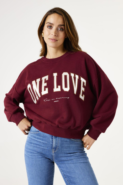 Garcia bordeaux dames sweater