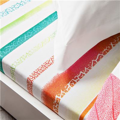 Linge de lit motif feuilles - BECQUET CRÉATION