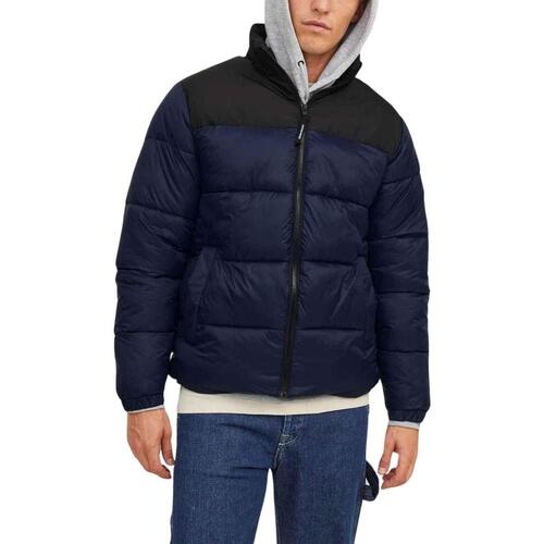 Jack & Jones - JJETOBY PUFFER COLLAR SN Azul