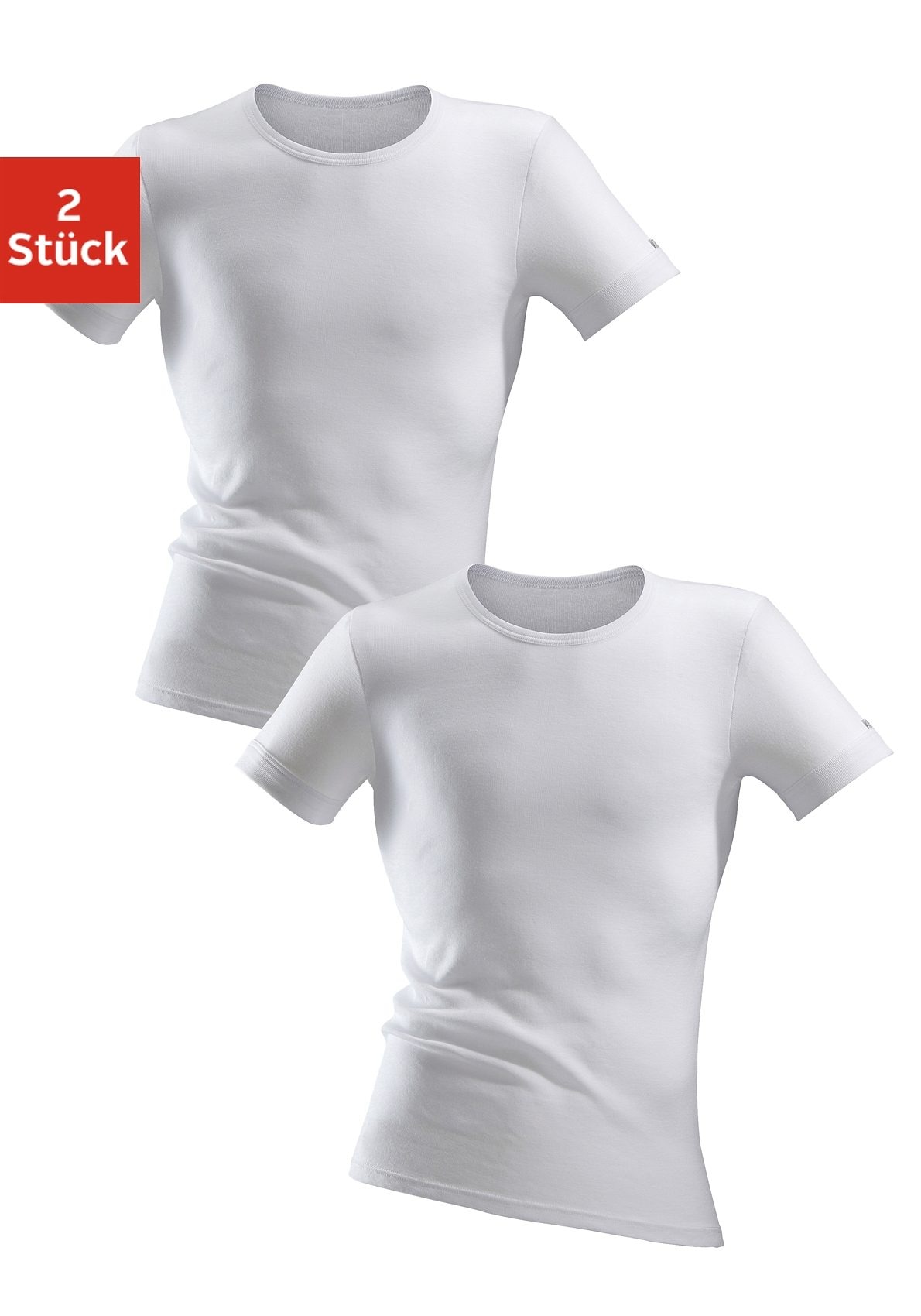 Clipper Exclusive Unterhemd 2 Stk. tlg., spürbar weich und glatt - in Feinripp, Unterziehshirt, Kurzarm T-Shirt