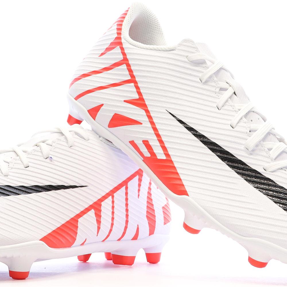 Nike Chaussures de Foot Blanc/Rouge Homme Nike Vapor 15 Club FG/MG