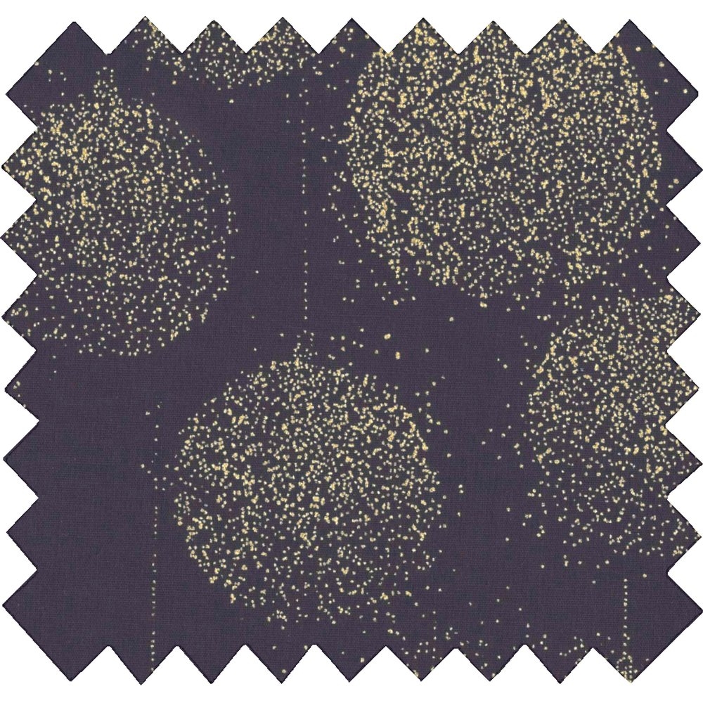 Tissu Coton Au Mètre Ex2238 Boules Saupoudrées Marine