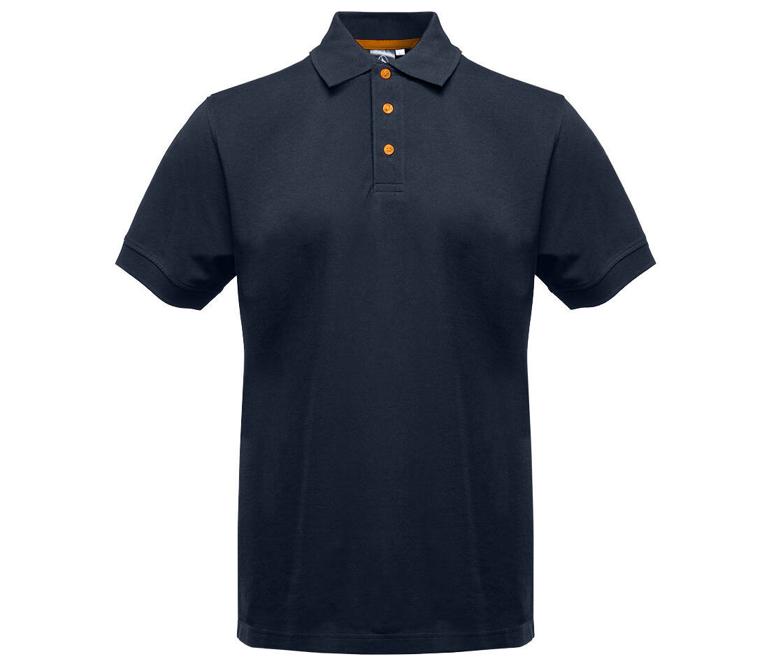 BLACK&MATCH BM100 - Polo boutons contrastés