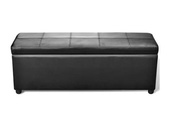 Banc long de rangement Bois Noir