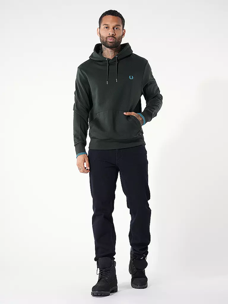 FRED PERRY Kapuzenpullover - Hoodie dunkelgrün