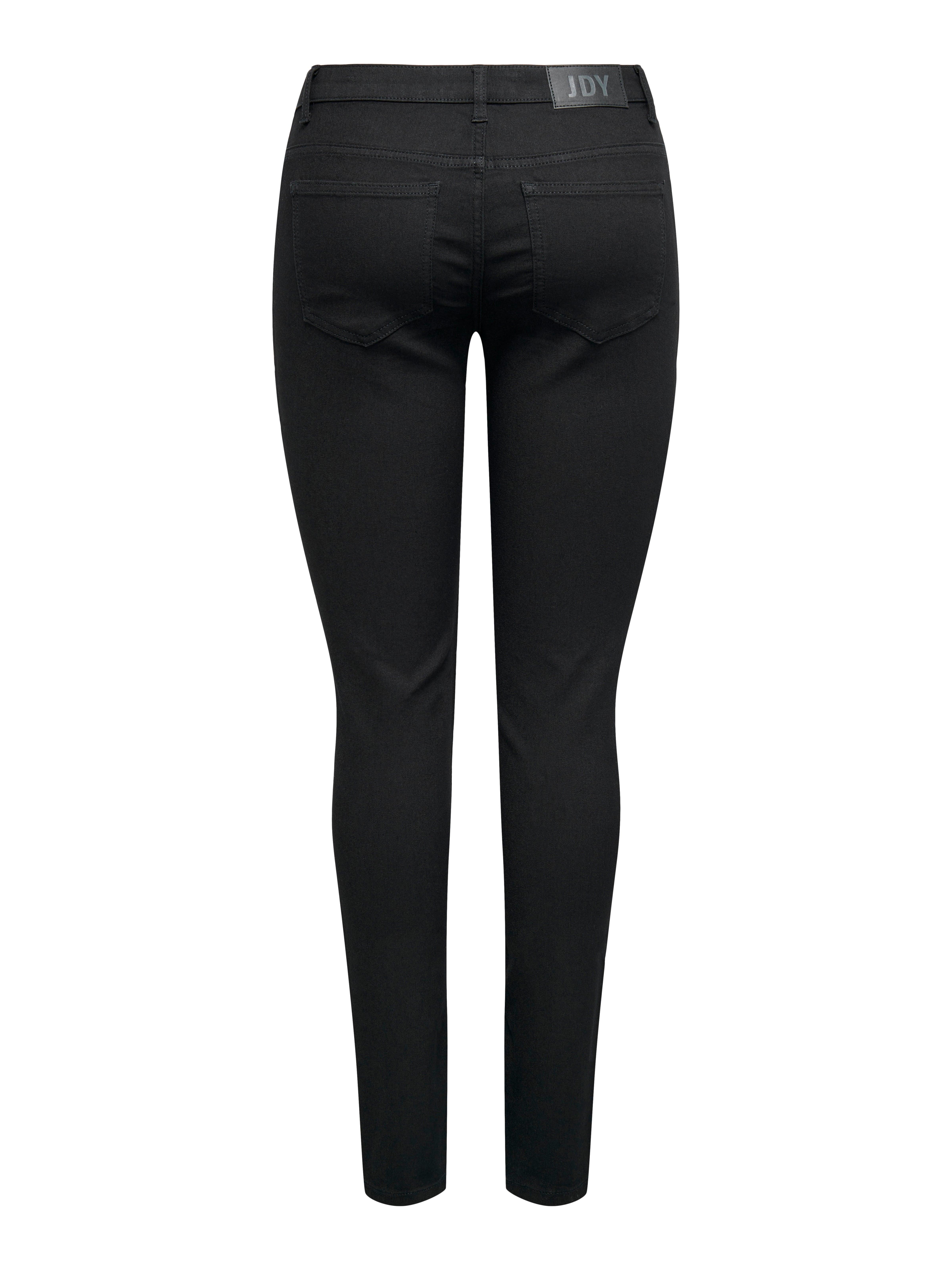 JDYTULGA Mittlere Taille Skinny Fit Jeans Black Denim