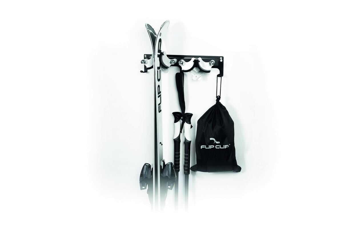Gerätehalter-Set Flip Clip Duo<br>Pulverbeschichtetes Aluminiumgrundgestell mit weissem Halter