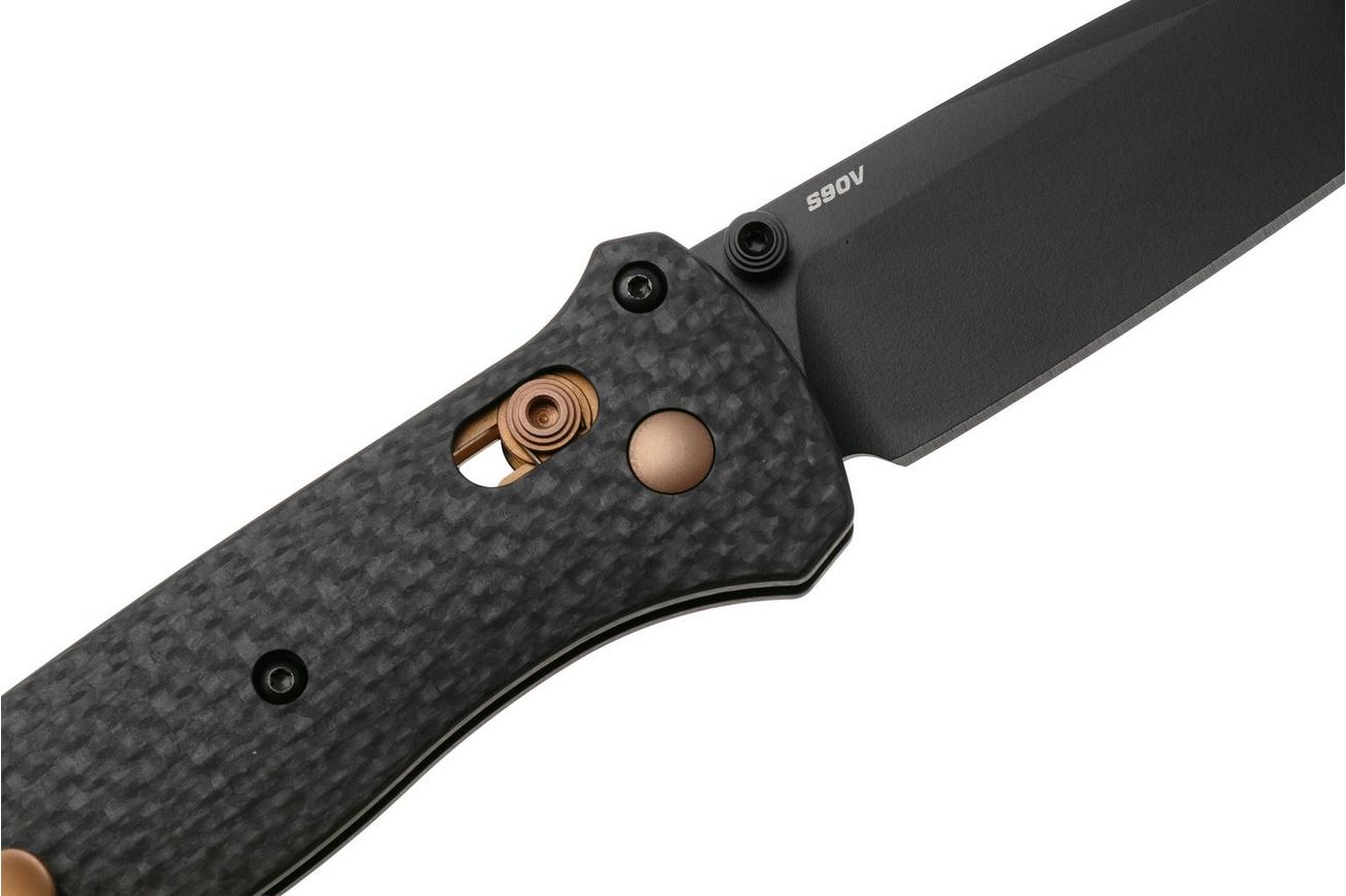Benchmade Bailout 537BK-10 Black CPM S90V, Carbon Fiber, Dark Copper, zakmes